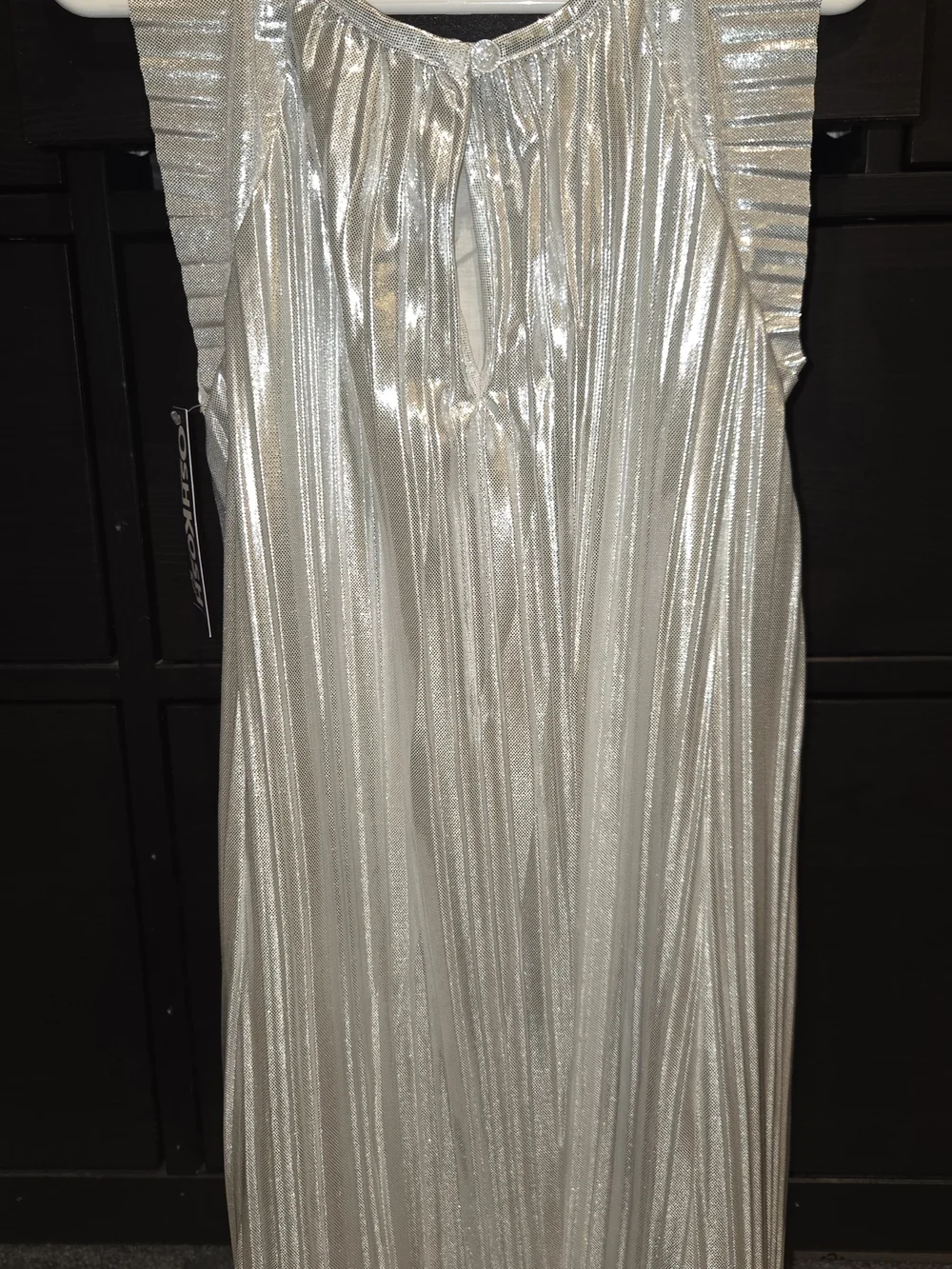OshKosh B'gosh Silver Metallic Pleated Dress